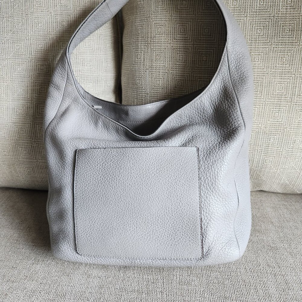 MICHAEL KORS LENA large pebble leather hobo lined light grey - Picture 2 of 15